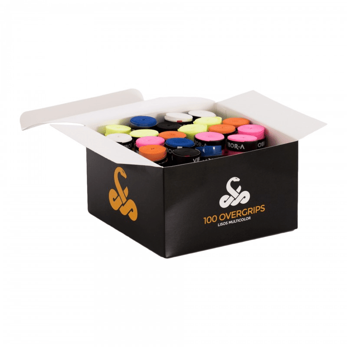 VIBOR - A Smooth Multicolor Overgrips Padel Grips x 100 - Playing Padel
