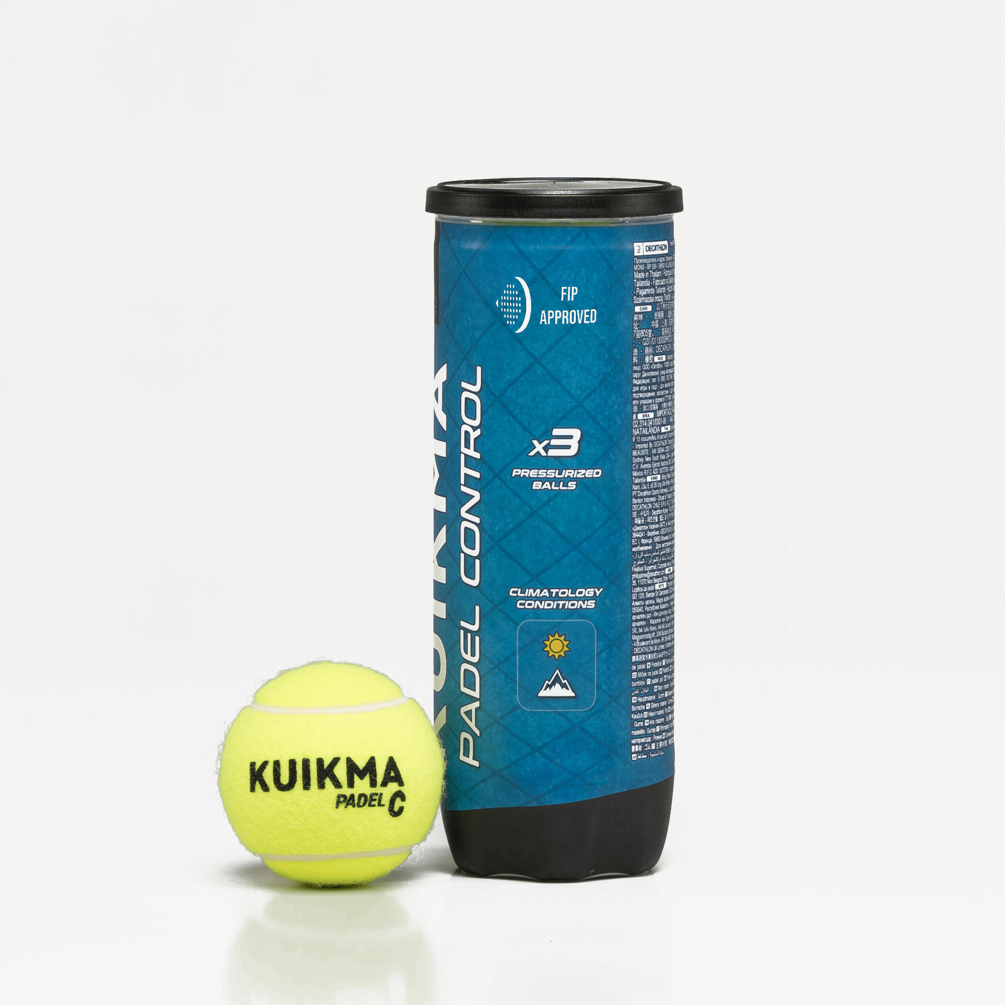 KUIKMA PB Control (3 Padel Balls 1 x 3) - Playing Padel