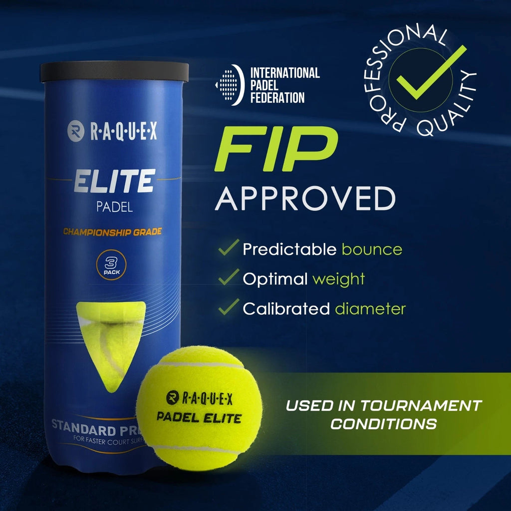 Raquex Elite (3 Padel Balls 1 x 3) - Playing Padel