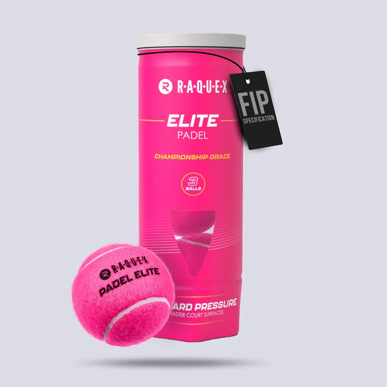 Raquex Elite Pink Premier Padel Speed (3 Padel Balls 1 x 3) - Playing Padel