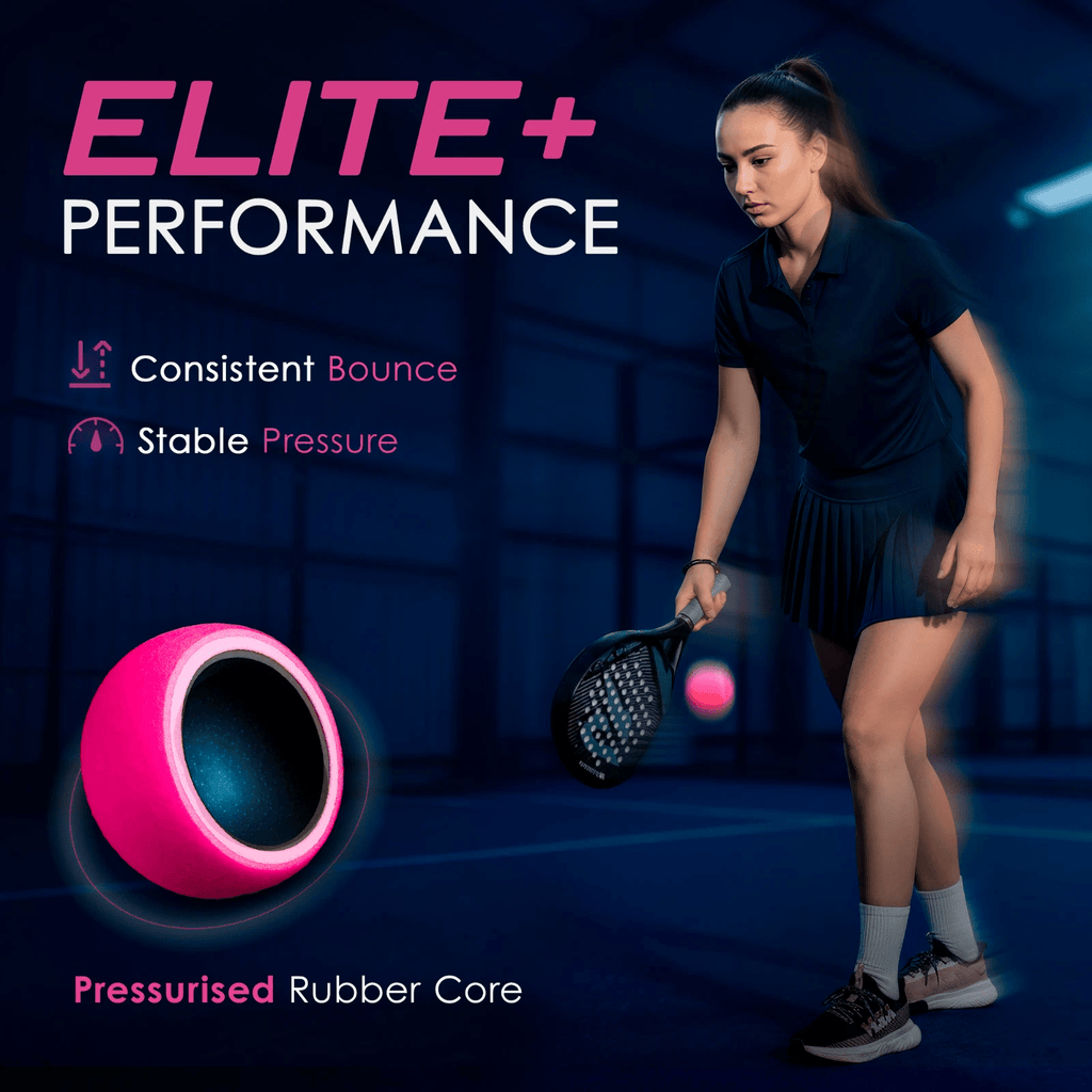 Raquex Elite Pink Premier Padel Speed (3 Padel Balls 1 x 3) - Playing Padel