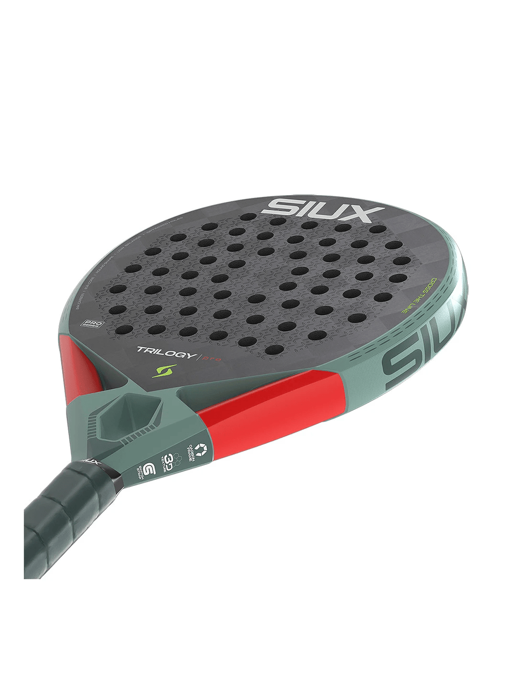 Siux Trilogy Pro 2026 Ash Green Padel Racket - Playing Padel