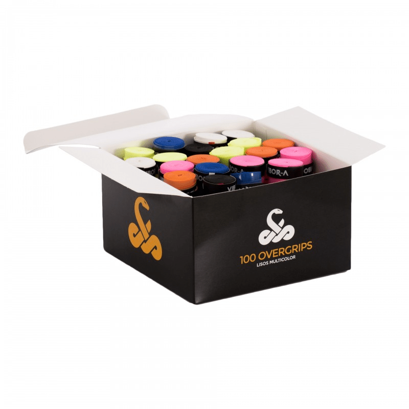 VIBOR - A Smooth Multicolor Overgrips Padel Grips x 100 - Playing Padel