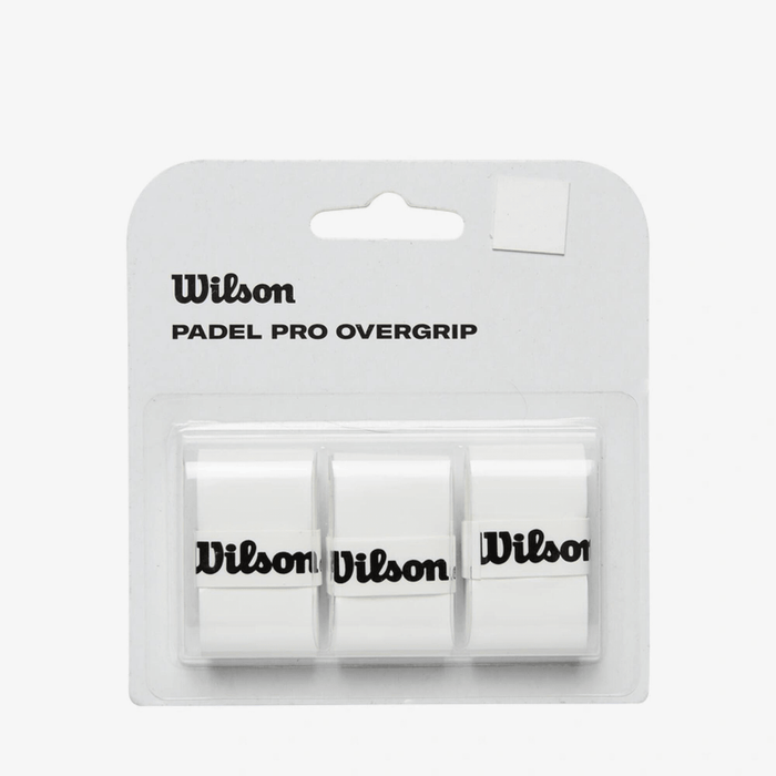 Wilson White Padel Pro Overgrip Padel Grips x 3 - Playing Padel